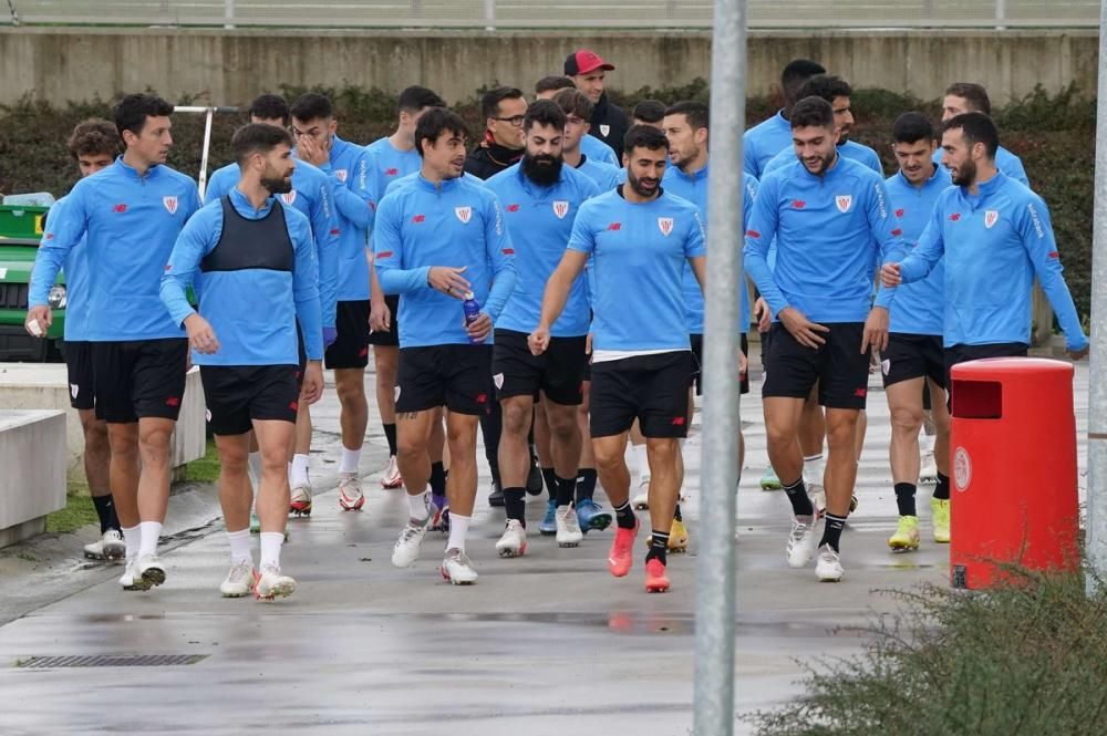 Entrenamiento del Athletic en Lezama.
