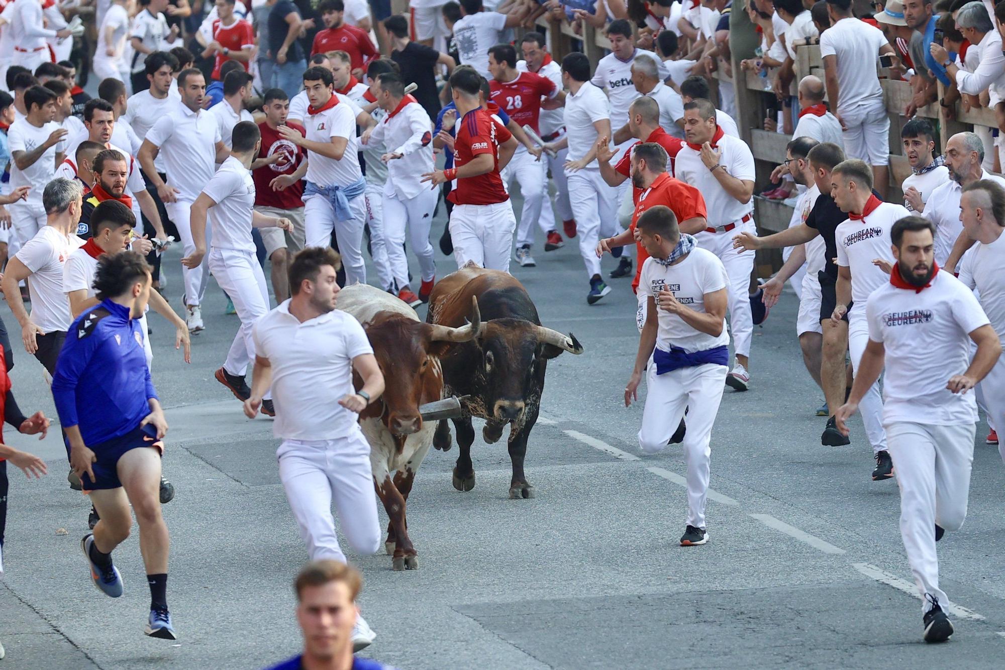 Fotos del tercer encierro de fiestas de Tafalla 2025