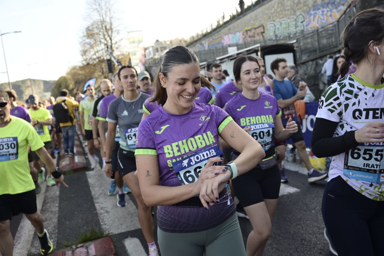 Ilusión y concentración en la salida de la Behobia-San Sebastián