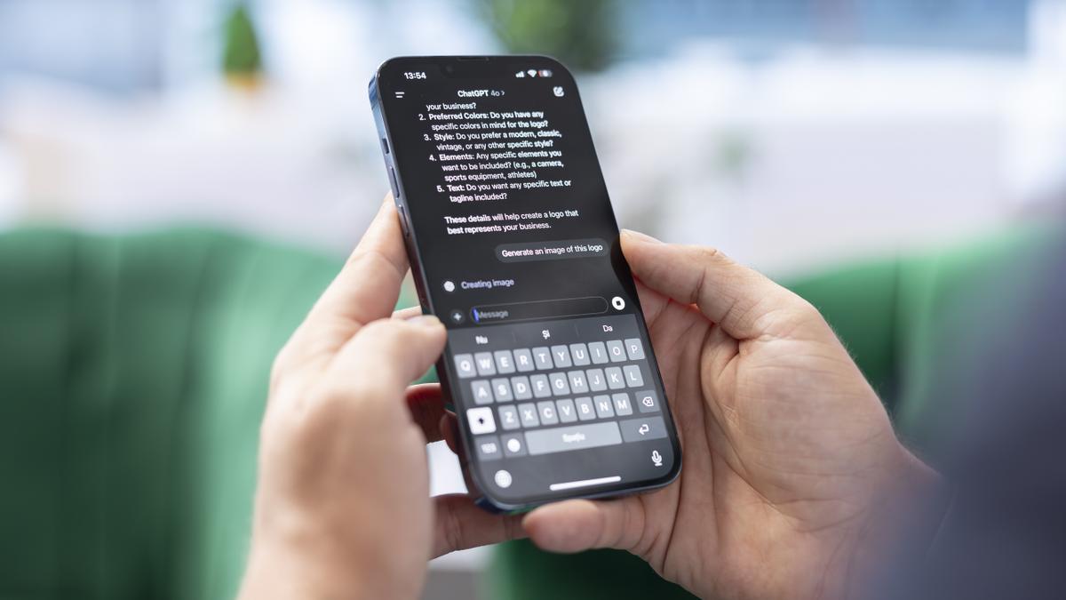 Una persona usa ChatGPT en su teléfono móvil.