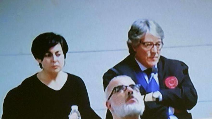 Imagen del circuito de televisión de la última jornada del juicio por la muerte de la niña Asunta Basterra