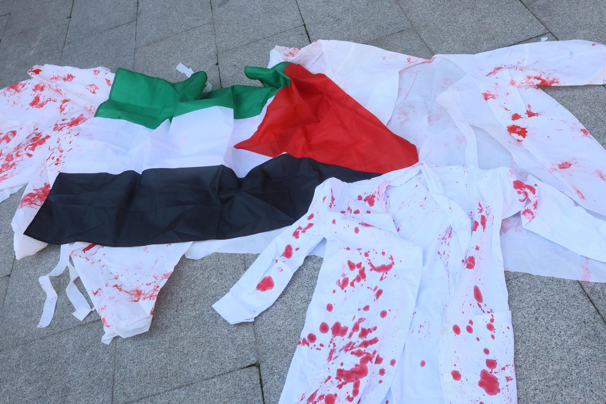 En imágenes: Encierro y ayuno en Vitoria-Gasteiz para apoyar a la 'Global Sumud Flotilla'