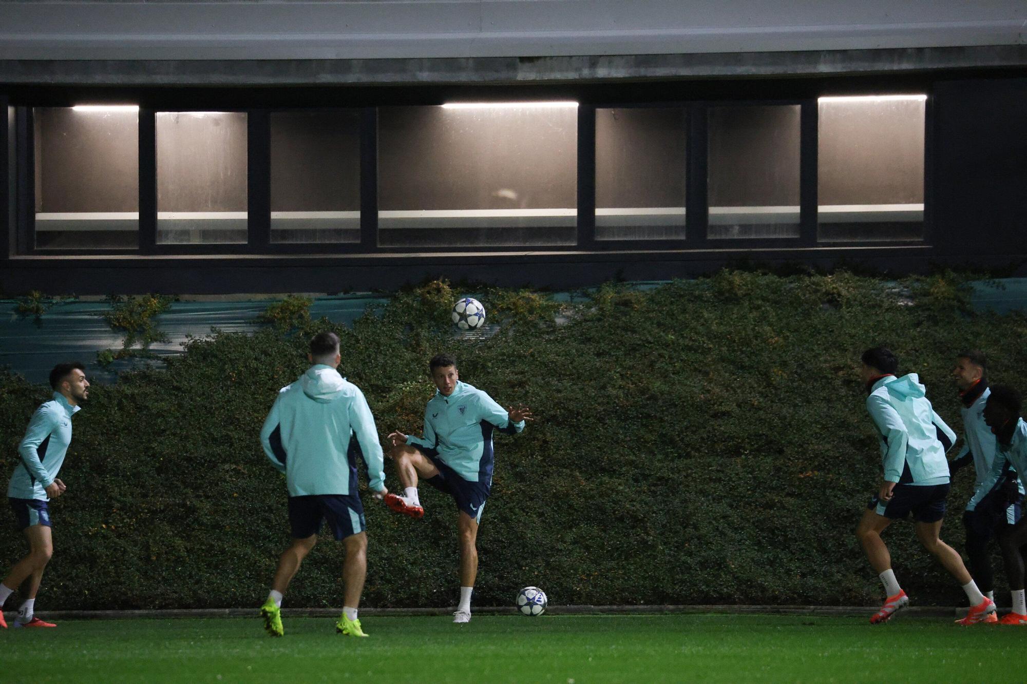 En imágenes: último entrenamiento del Athletic antes de medirse al PSG