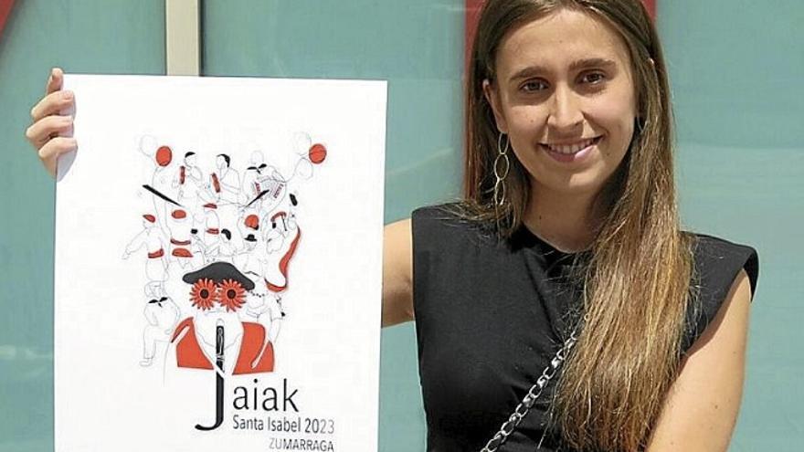 Zumarraga: Nerea Murillo Telleriak egin du Santa Isabel jaietako egitarauaren azala