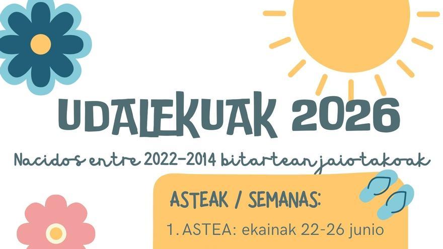 Bihar irekiko da Amorebieta-Etxanoko Udalekuetan izena emateko epea