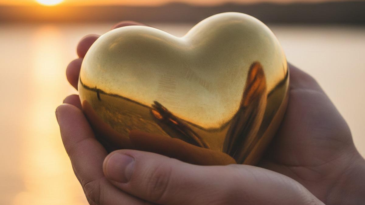 Imagen de un corazón dorado