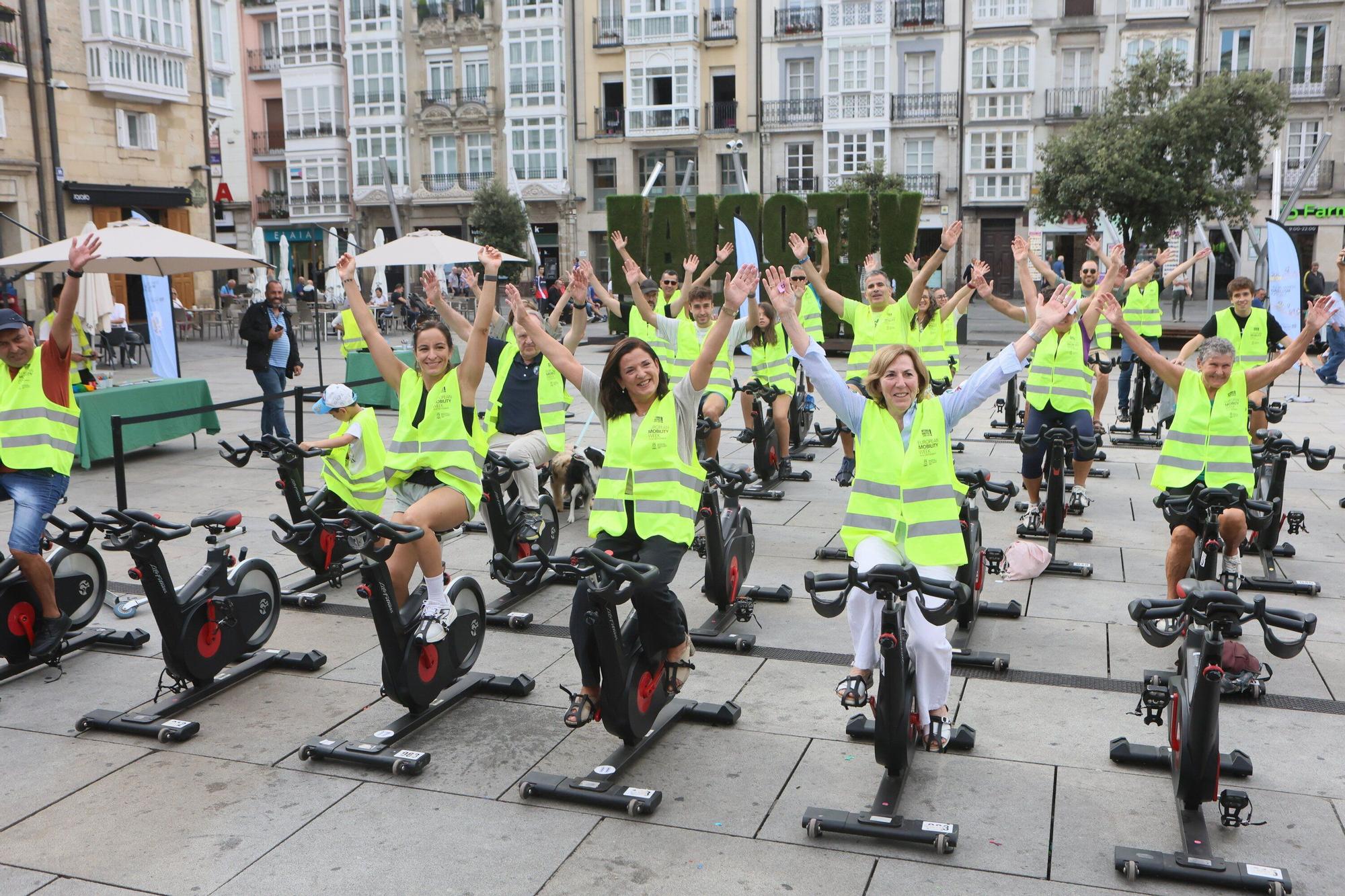 En imágenes: Pedaleada popular en la Virgen Blanca en la Semana Europea de la Movilidad en Gasteiz