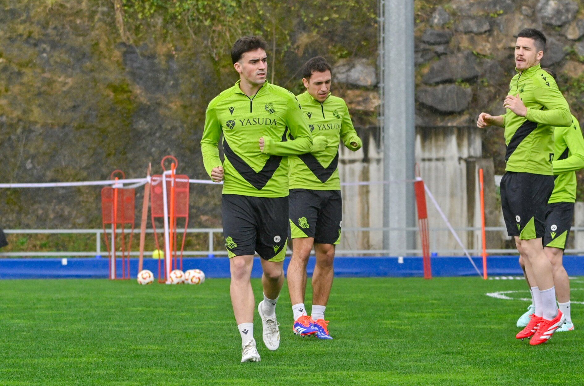 Entrenamiento antes de la semifinal en la Real y el Madrid
