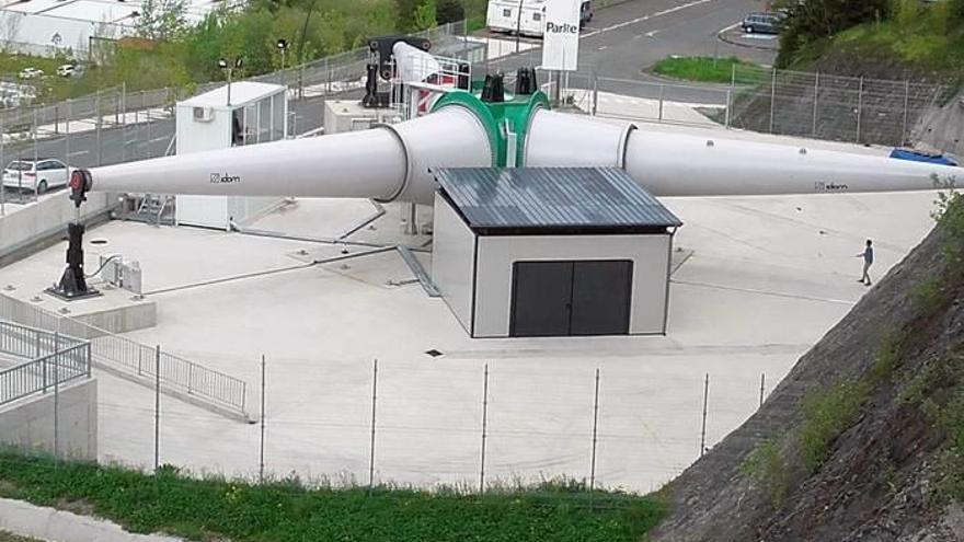 El nuevo banco de rodamiento de pala y buje de Windbox, en Tekniker (Eibar) ya está instalado.