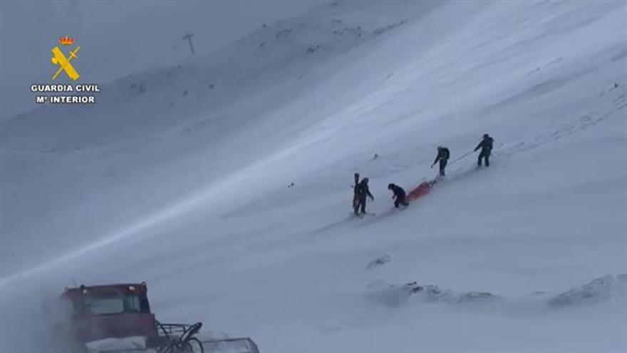 Un montañero vitoriano, herido grave en Valdezcaray tras una avalancha