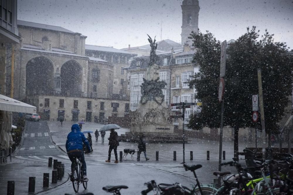 Nieva en Vitoria
