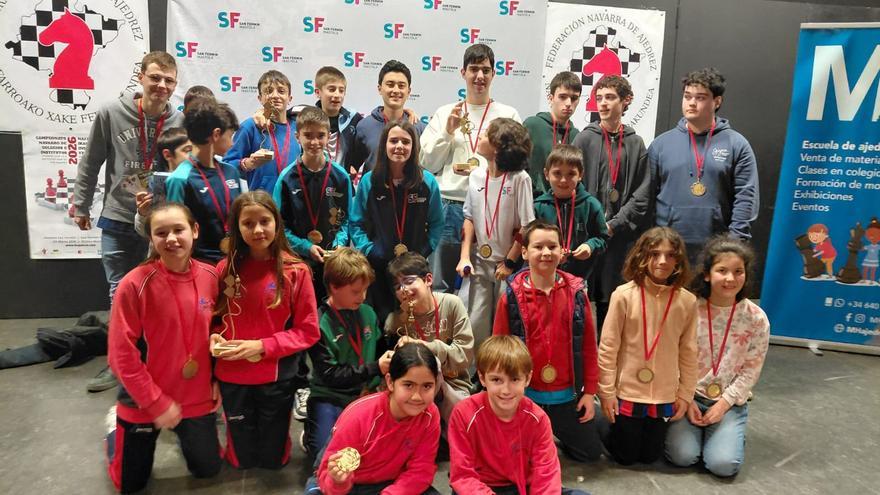 Éxito en el Campeonato Navarro de Colegios e Institutos de Ajedrez