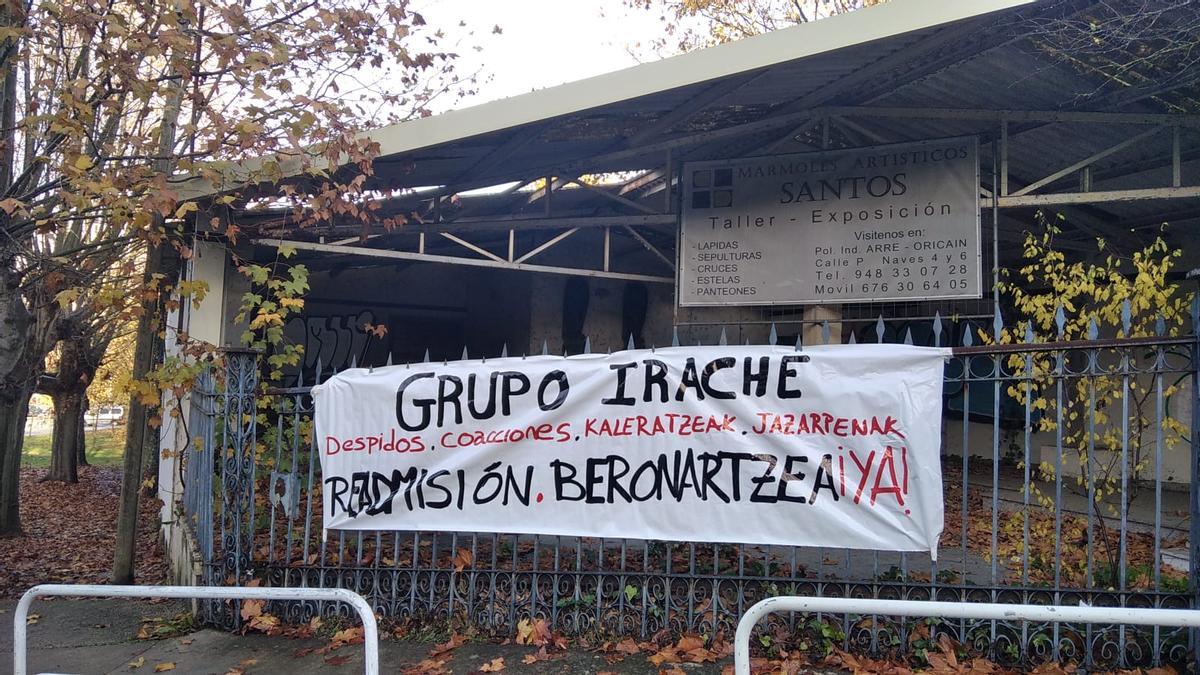 Pancarta de protesta.