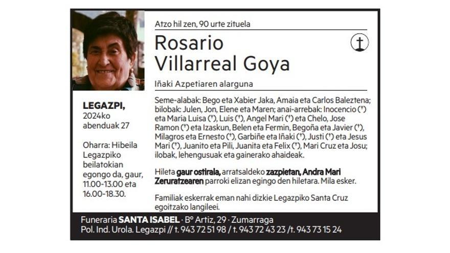 Rosario Villarreal Goya