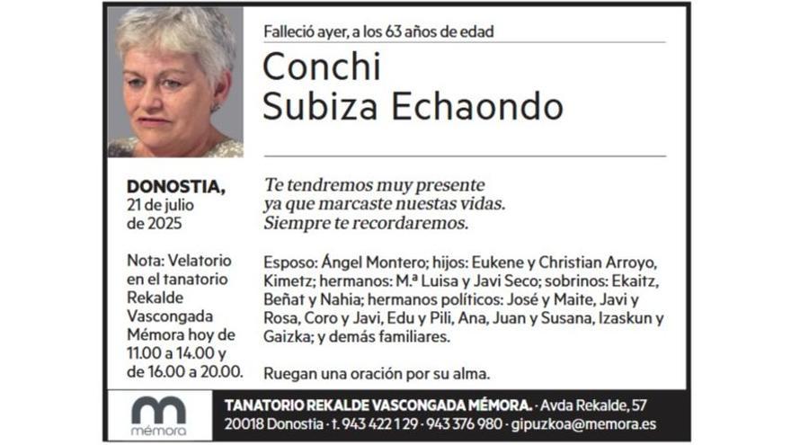 CONCHI SUBIZA ECHEONDO