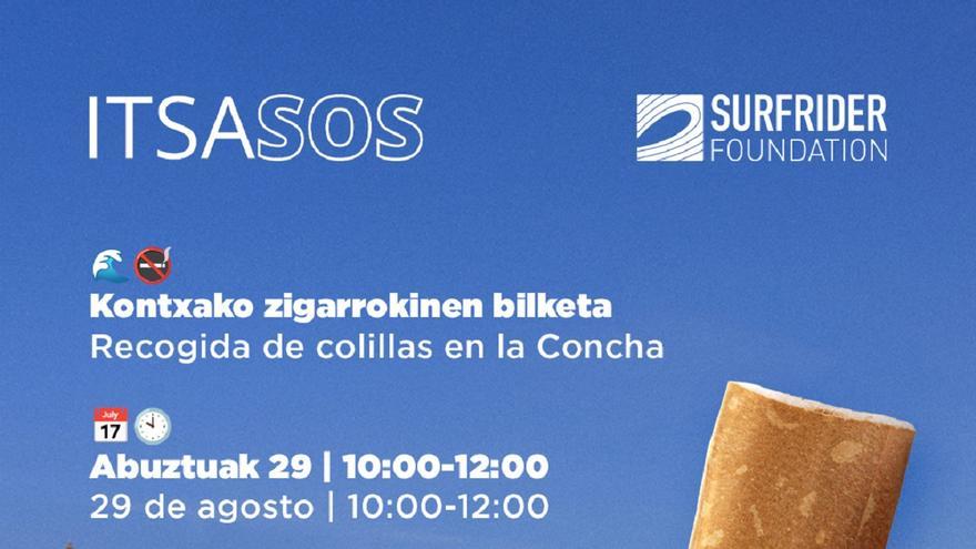 Ayuntamiento de Donostia organiza este viernes una recogida de colillas en la playa de La Concha