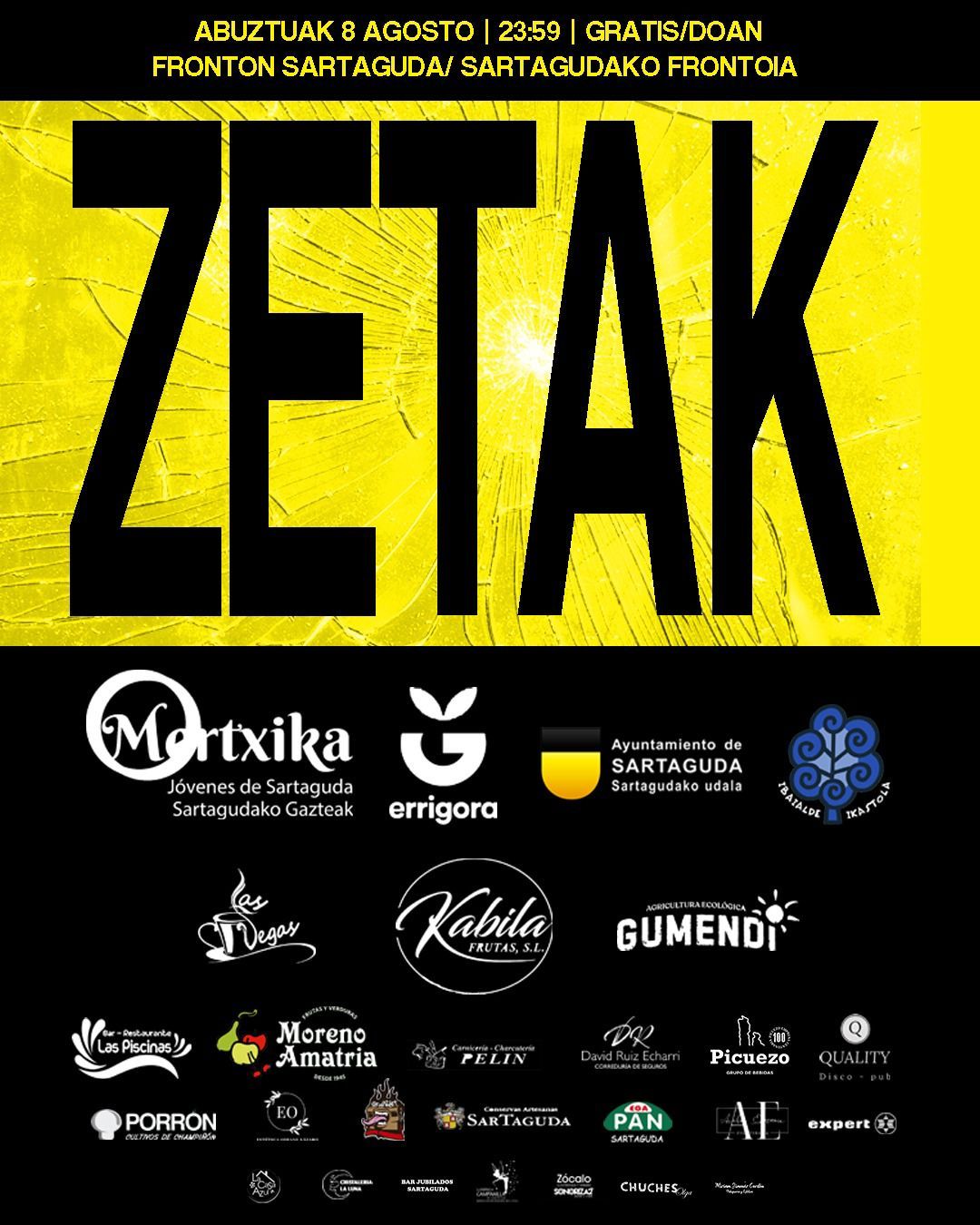 Cartel con el que anuncian el concierto