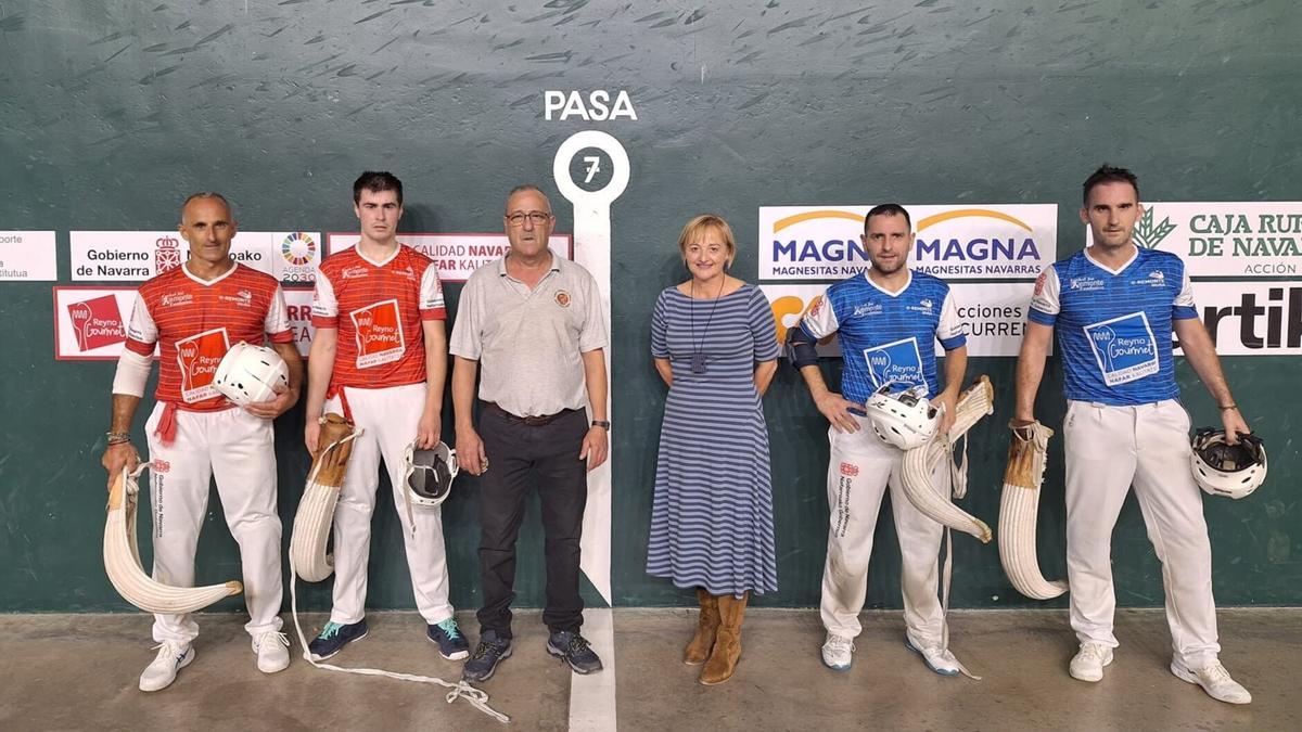 Los cuatro protagonistas del encuentro.