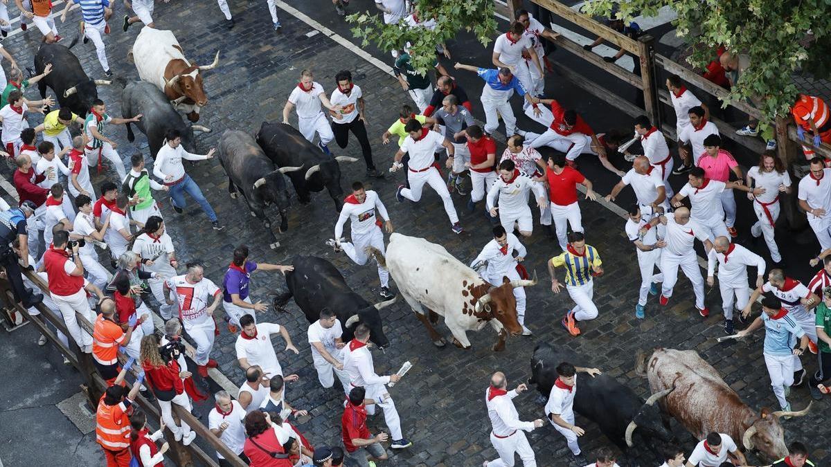 Encierro del día 14 de los pasados Sanfermines