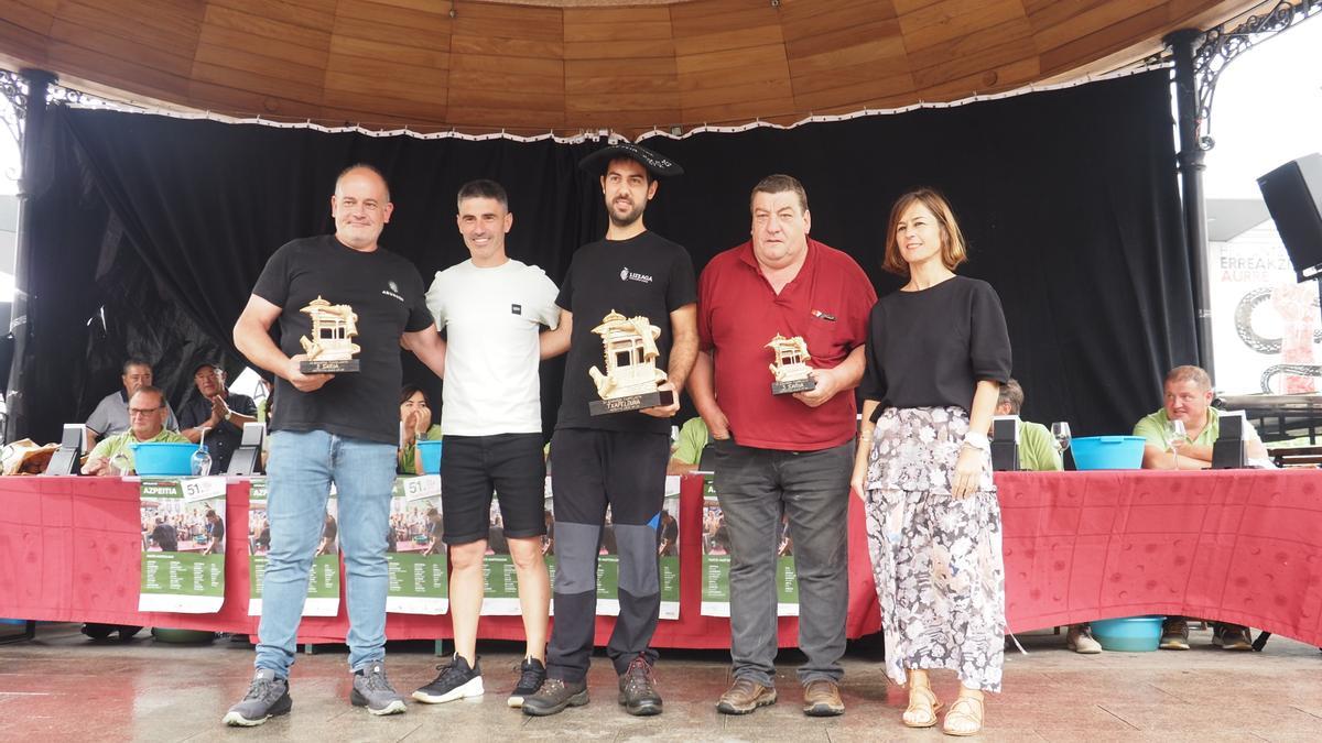 Lizeaga se ha calado la txapela de campeón en el concurso de sidra.