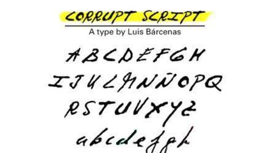'Corrupt Script', la letra que permite escribir como Bárcenas