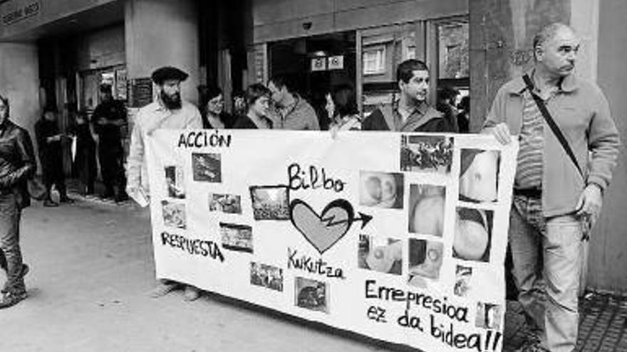 Protesta por el desalojo de Kukutza