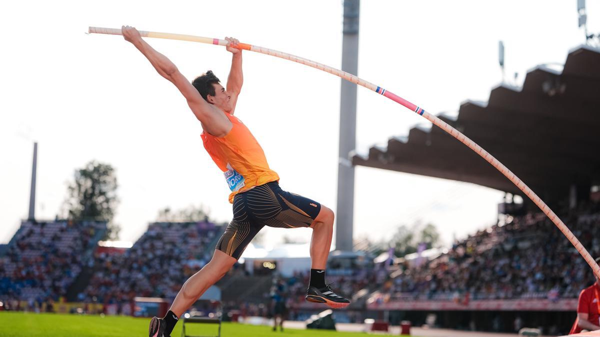 Asier Añorga, en el Campeonato de Europa Sub-20 de Tampere