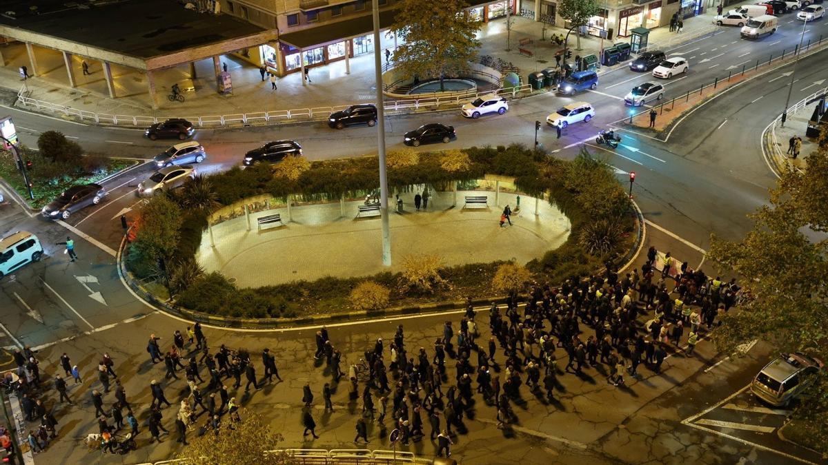 Imagen de archivo de una protesta vecinal en San Jorge para pedir soluciones al exceso de tráfico.