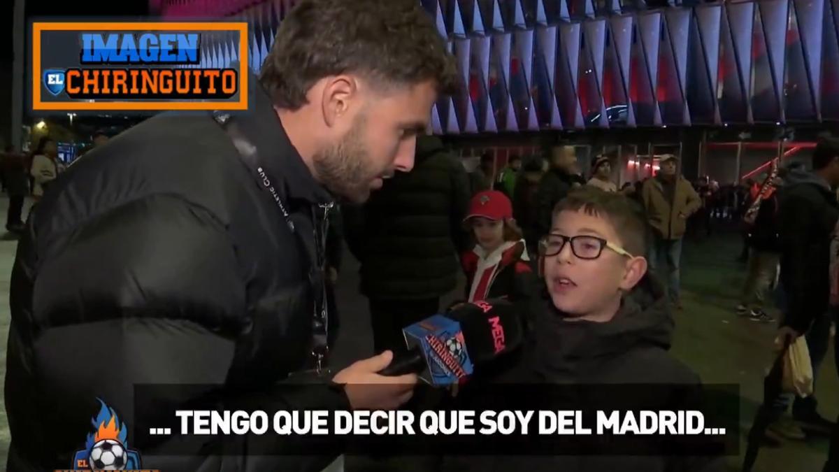 Un niño, aficionado del Athletic, se hace pasar por aficionado del Madrid para entrar a San Mamés.
