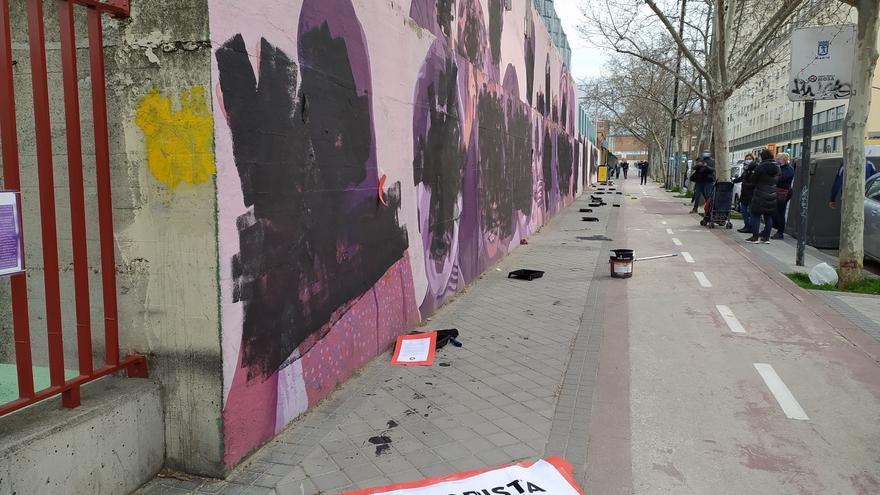 Un militante de Vox, acusado de vandalizar un mural feminista en Madrid