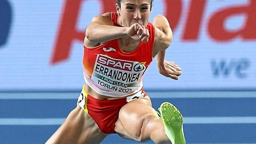 Teresa Errandonea, durante la prueba de ayer en Torun. Foto: Efe