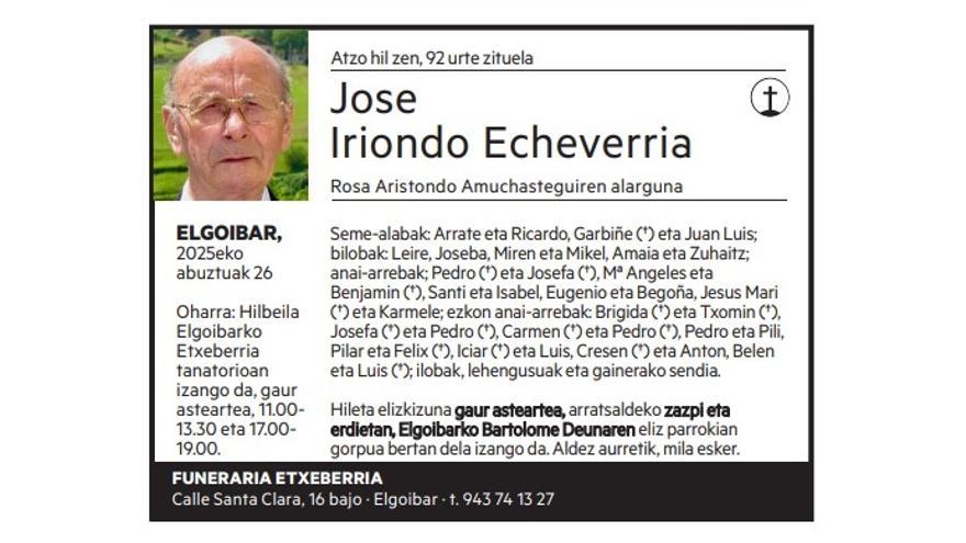 Jose Iriondo Echeverria