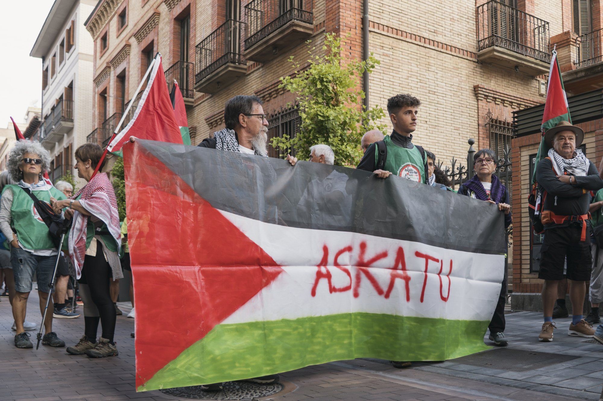 Fotos de la marcha pro Palestina 'Ibaitik Itsasora' en Tudela