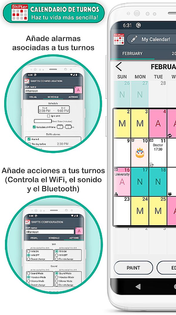 App para organanizar los calendarios de turnos.